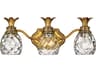 Plantation 3-Light Burnished Brass Glass Vanity Light