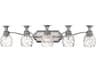 Plantation 5-Light Polished Antique Nickel Glass Vanity Light