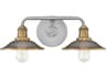 Rigby 2-Light Antique Nickel Vanity Light