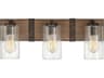 Sawyer 3-Light Sequoia Brown Glass Vanity Light