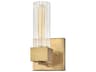 Xander 1-Light Heritage Brass Glass Wall Sconce