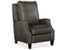 Kerley Manual Push Back Sarzana Castle Dark Wood Gray Leather Recliner