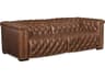 Savion Tufted Saddlebag Lodge Brown Leather Sofa