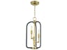 Angler 3-Light Aged Brass Black Candelabra Chandelier