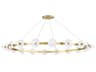 Austen 18-Light8-Light Aged Brass Candelabra Geometric Round Chandelier