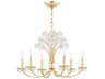 Beaumont 6-Light Aged Brass Crystal Candelabra Chandelier