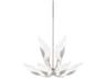 Blossom 10-Light Silver Leaf Glass Candelabra Round Tiered Chandelier