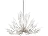 Blossom 24-Light Silver Leaf Glass Candelabra Round Chandelier