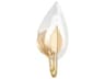 Blossom 1-Light Gold Leaf Brass Glass Wall Sconce