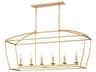 Bryant 6-Light Gold Leaf Island Pendant