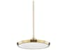 Draper 1-Light Aged Brass LED Round Pendant