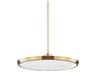 Draper 1-Light Aged Brass LED Round Pendant
