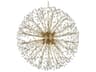 Dunkirk Chandelier Aged Brass Crystal Statement Light
