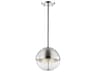 Easton 3-Light Polished Nickel Clear Glass Globe Mini Pendant