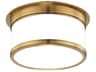 Geneva 1-Light Aged Brass Glass Drum Flush Mount