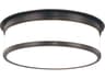 Geneva 3-Light Old Bronze Glass Drum Flush Mount