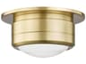 Greenport 1-Light Aged Brass LED Drum Flush Mount