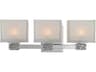 Hartsdale 3-Light Polished Nickel White Glass Vanity Light