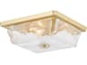 Hines 3-Light Aged Brass Glass Flush Mount