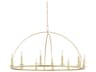 Howell 12-Light Aged Brass LED Candelabra Round Tiered Chandelier