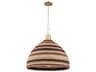 Lido Beach 1-Light Aged Brass Brown Bowl Dome Pendant