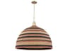 Lido Beach 1-Light Aged Brass Brown Bowl Dome Pendant
