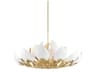 Lotus 21-Light Gold Leaf White Pendant
