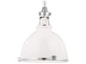 Massena 1-Light White Polished Nickel Bowl Pendant