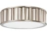 Middlebury 2-Light Polished Nickel White Glass Drum Flush Mount
