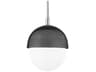Nyack 1-Light Polished Nickel Black LED Pendant