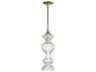 Pomfret 1-Light Aged Brass Clear Glass Mini Pendant