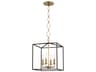 Richie Pendant Light in Aged Brass and Black