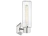 Roebling 1-Light Polished Nickel Glass Wall Sconce