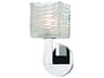 Sagamore 1-Light Polished Chrome Clear Glass LED Wall Sconce