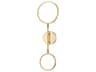 Saturn 2-Light Aged Brass Glass LED Wall Sconce