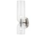 Sayville 2-Light Polished Nickel Glass Wall Sconce