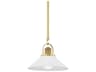 Syosset 1-Light Aged Brass Mini Pendant