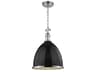 Viceroy 1-Light Black Polished Nickel Clear Glass Bell Pendant