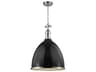 Viceroy 1-Light Black Polished Nickel Clear Glass Bell Pendant
