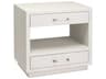Taylor Bedside Chest in Natural White Faux Linen