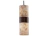 Alabaster Rocks 2-Light Bronze Cylinder Mini Pendant