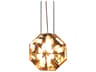 1-Light Pale Yellow Glass LED Geometric Mini Pendant
