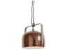Bag Pendant Light in Textured Glossy Bronze