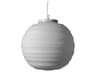 Braille 1-Light White Glass LED Globe Pendant
