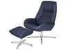 Bordeaux Balder Blue Leather Recliner