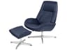 Roma Balder Blue Leather Recliner