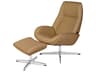 Roma Balder Nougat Leather Recliner