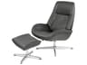 Roma Balder Gray Leather Recliner