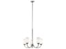 Aubrey 5-Light Brushed Nickel Glass Round Chandelier