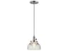 Avery 1-Light Chrome Glass Dome Round Mini Pendant